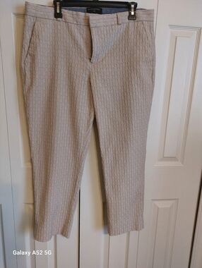 Banana Republic Light Beige Textured Trousers